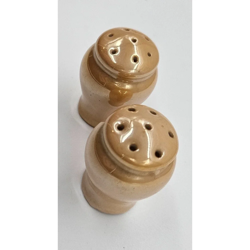 Vintage Lusterware Japan Ceramic Salt and Pepper Shakers Set Kitchen Table Decor